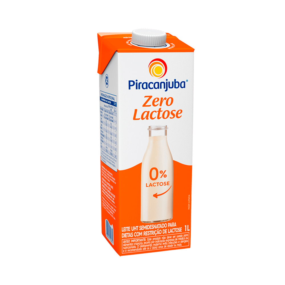 LEITE SEMIDESNAT ZERO LACTOSE 1L PIRAC