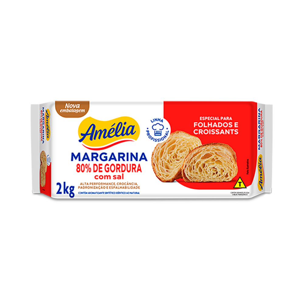 MARGARINA FOLHADA 2KG AMELIA VIGOR