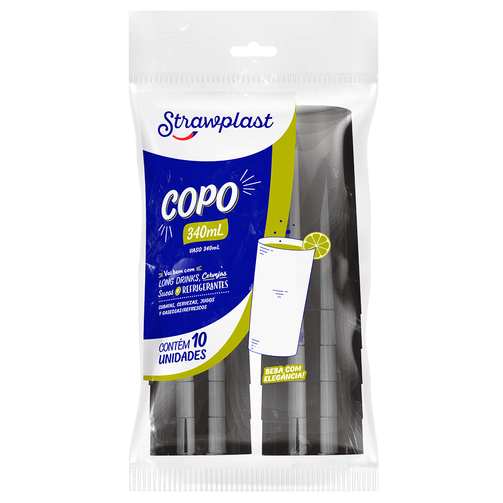 COPO LONG 340ML PT STRAWPLAST