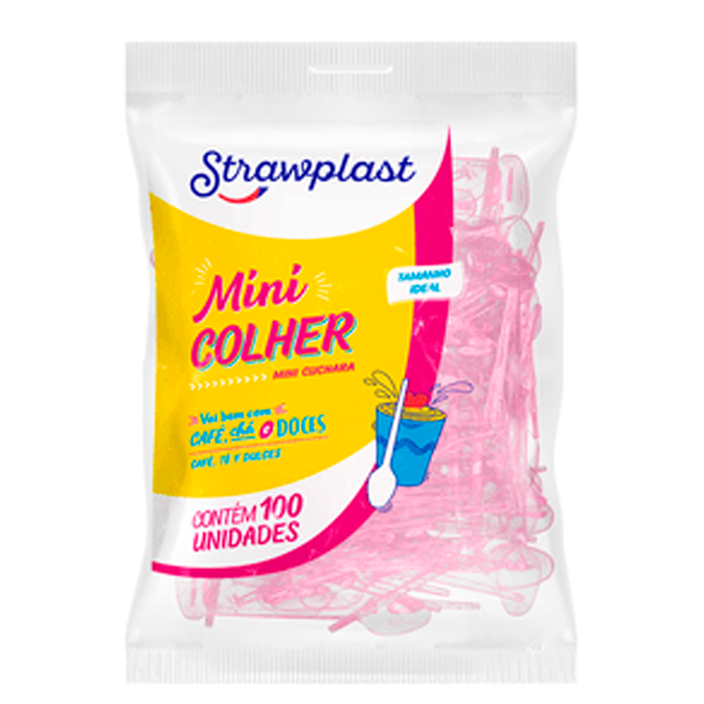 COLHER CAFE/CHA NEON RS STRAWPLAST
