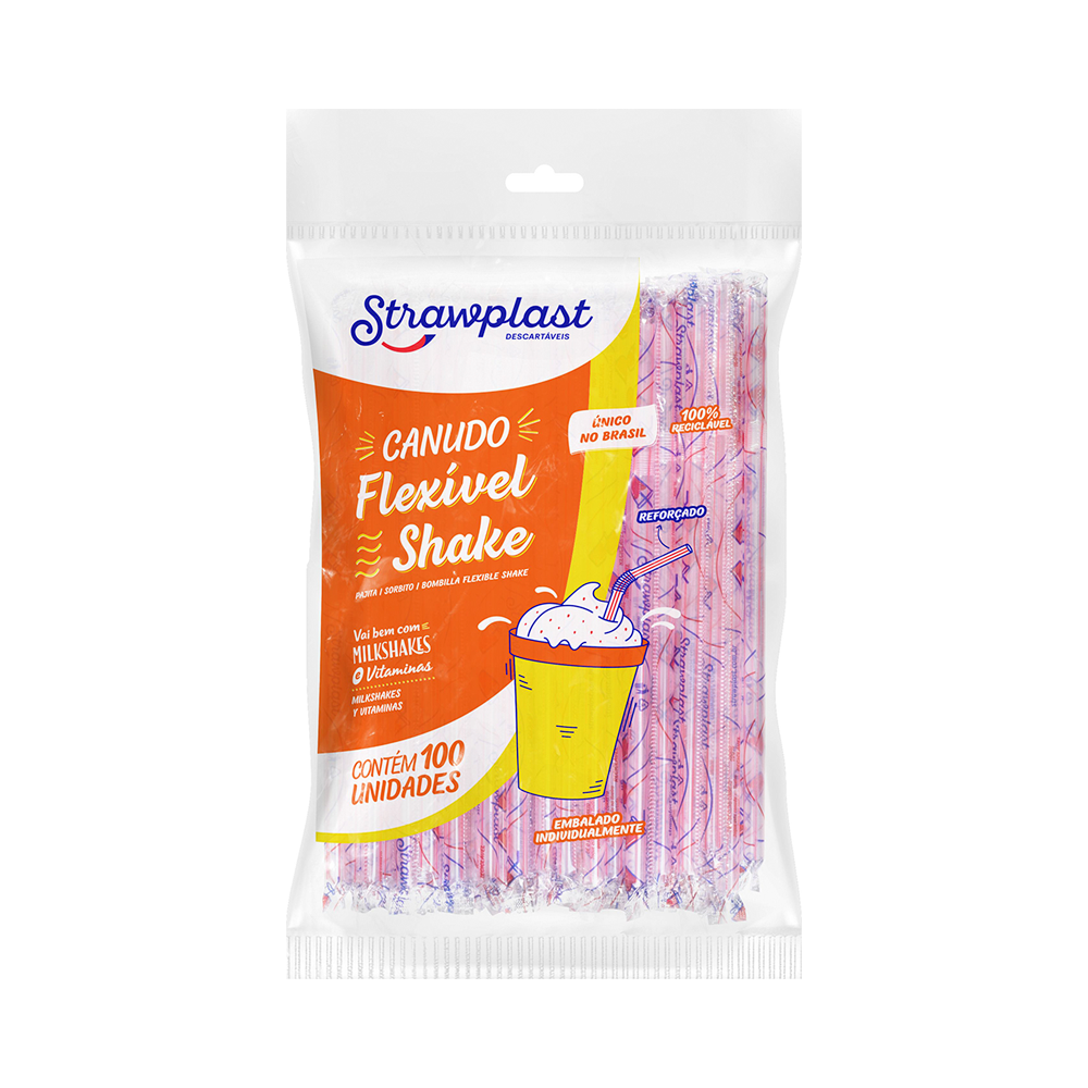 CANUDO PP 8MM FLEX SHAKE VM SACHE STRAW