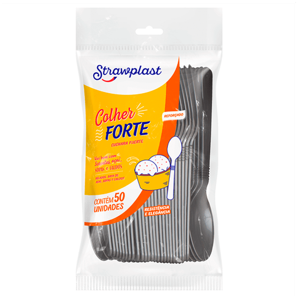 COLHER FORTE PR STRAWPLAST