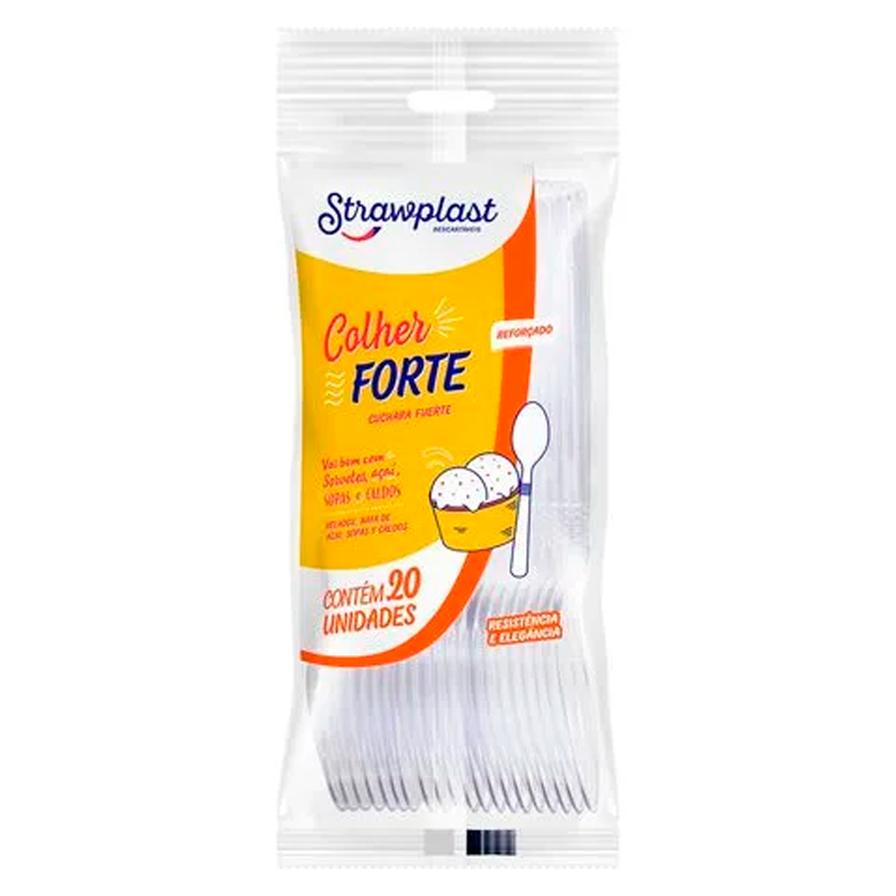 COLHER FORTE CR STRAWPLAST
