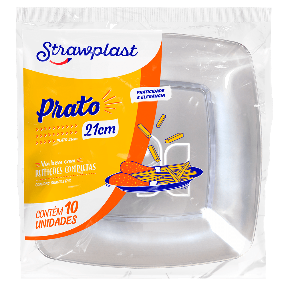 PRATO QD 21CM CR STRAWPLAST
