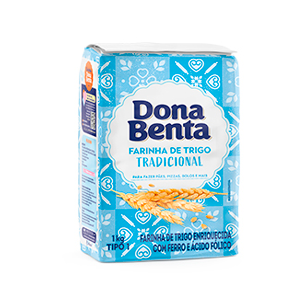 FARINHA TRIGO 1KG S/FERM TP1 DONA BENTA