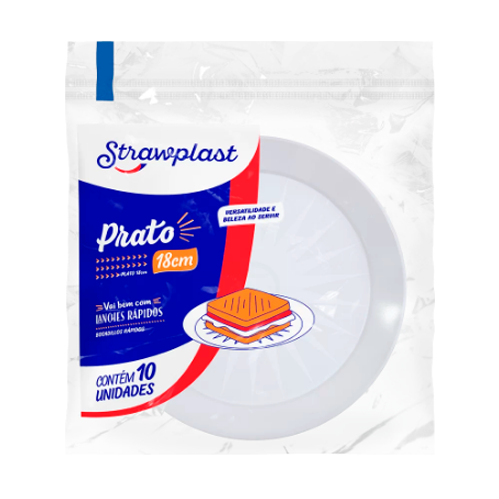 PRATO RD 18CM BR STRAWPLAST