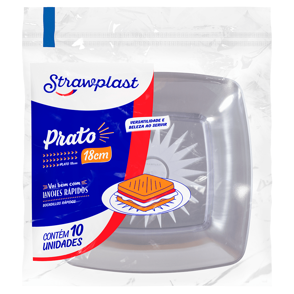 PRATO QD 18CM CR STRAWPLAST