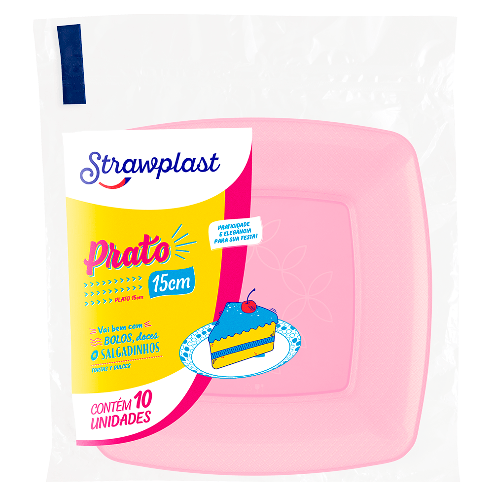 PRATO QD 15CM RS STRAWPLAST