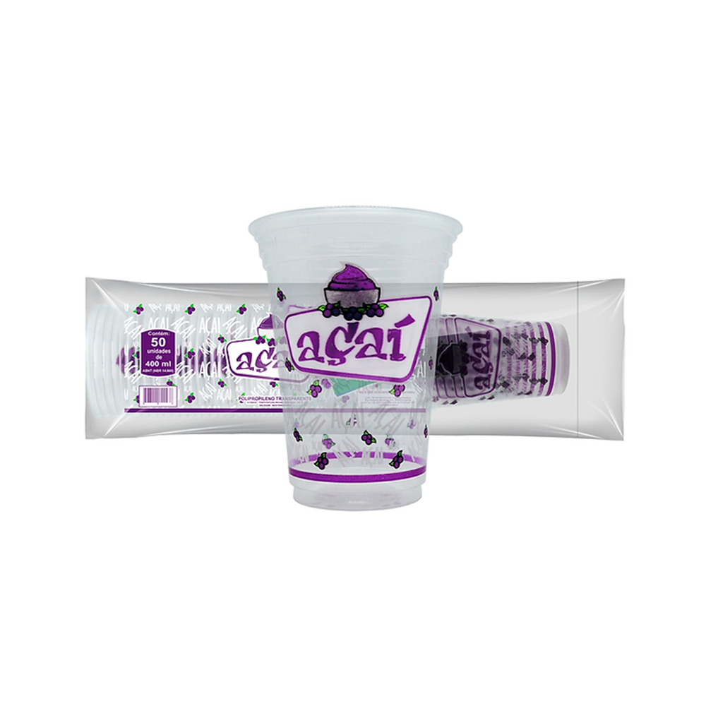 COPO PP 300ML ACAI RIO PLASTIC