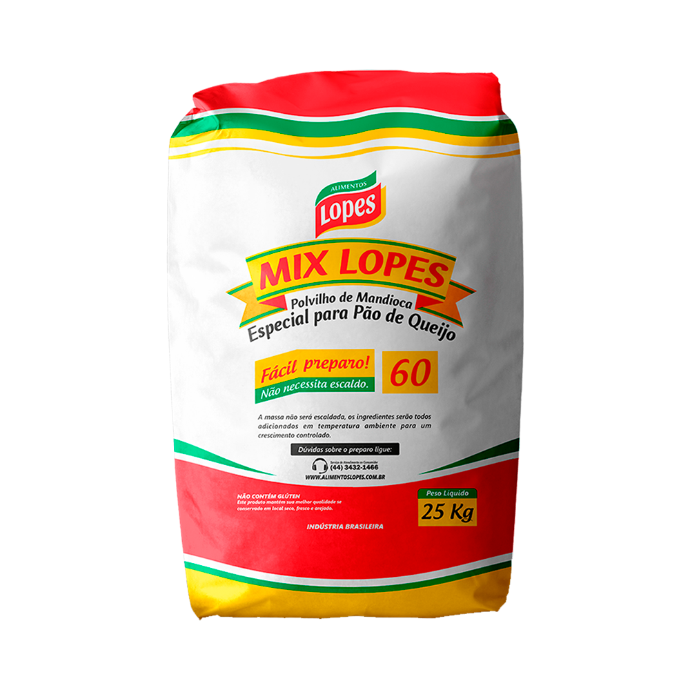 MISTURA P/PAO QUEIJO 25KG LOPES