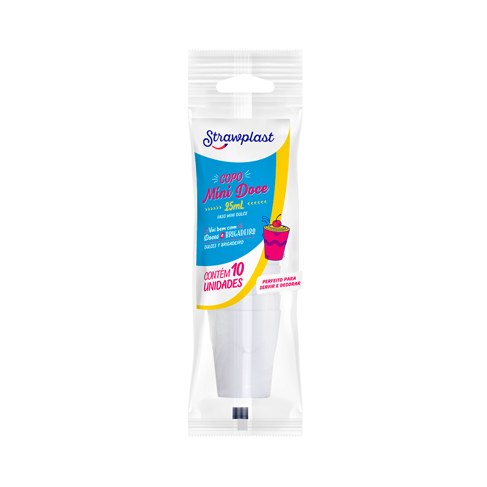 COPO MINI DOCE 25ML BR STRAWPLAST