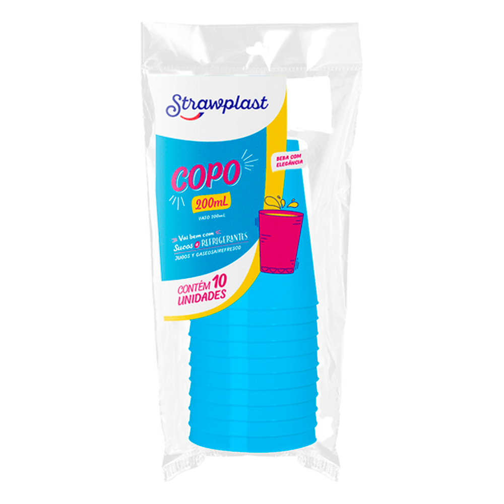 COPO 200ML AZ STRAWPLAST