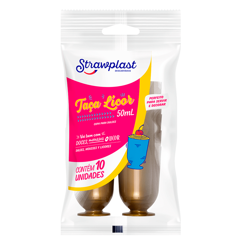 TACA LICOR 50ML DR STRAWPLAST