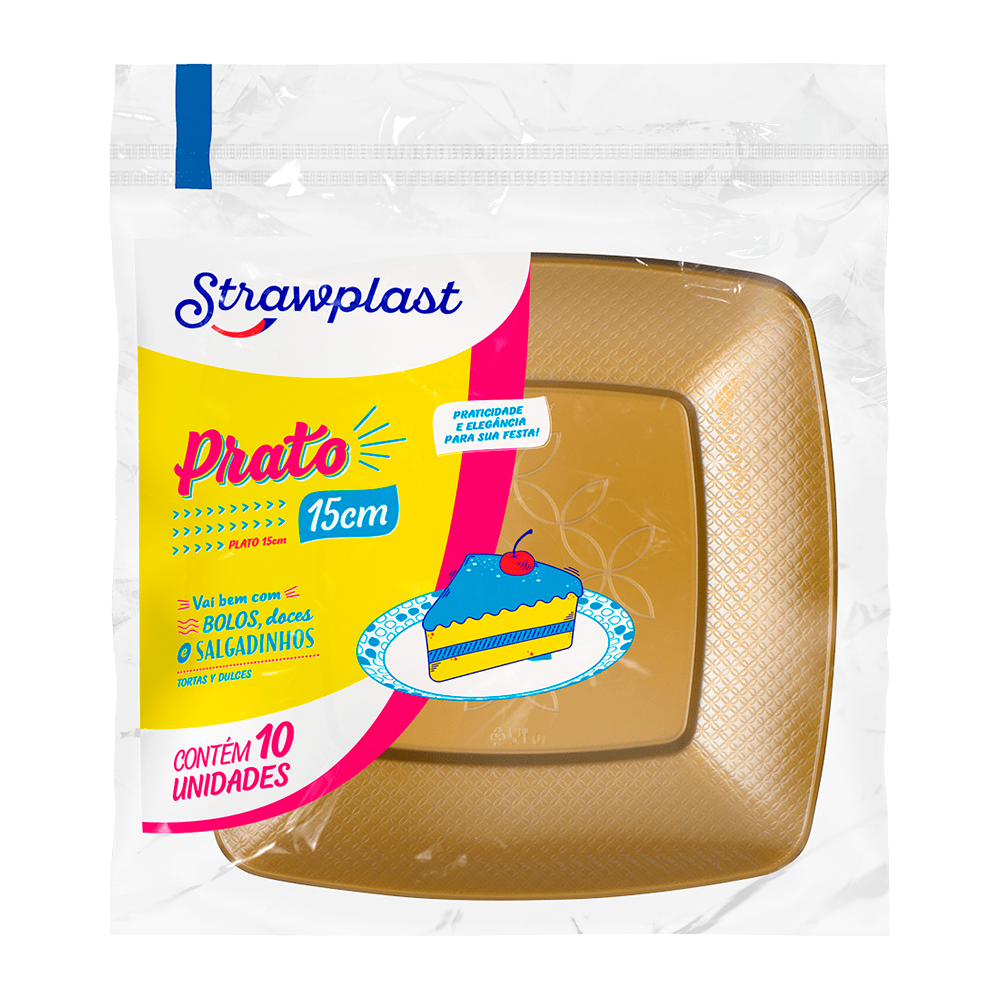 PRATO QD 15CM DR STRAWPLAST