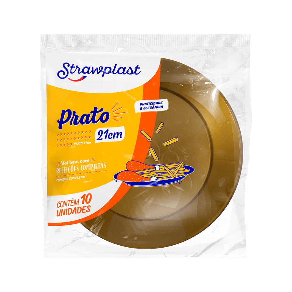 PRATO RD 21CM DR STRAWPLAST