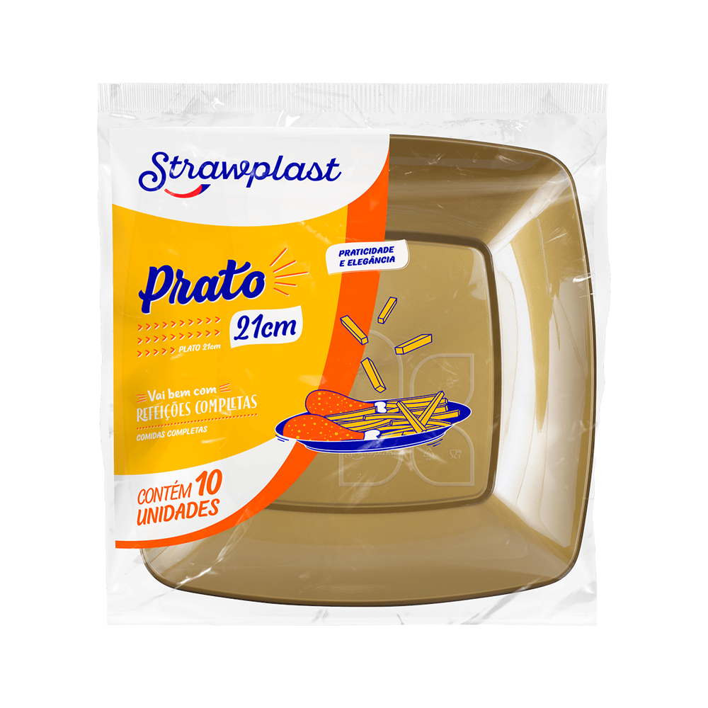 PRATO QD 21CM DR STRAWPLAST