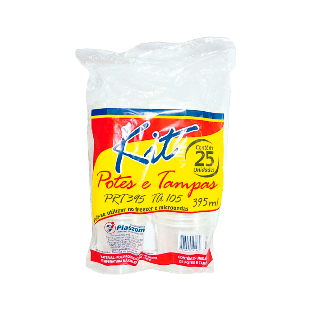 KIT POTE/TAMPA 350 PP RD C/25 PLASZOM
