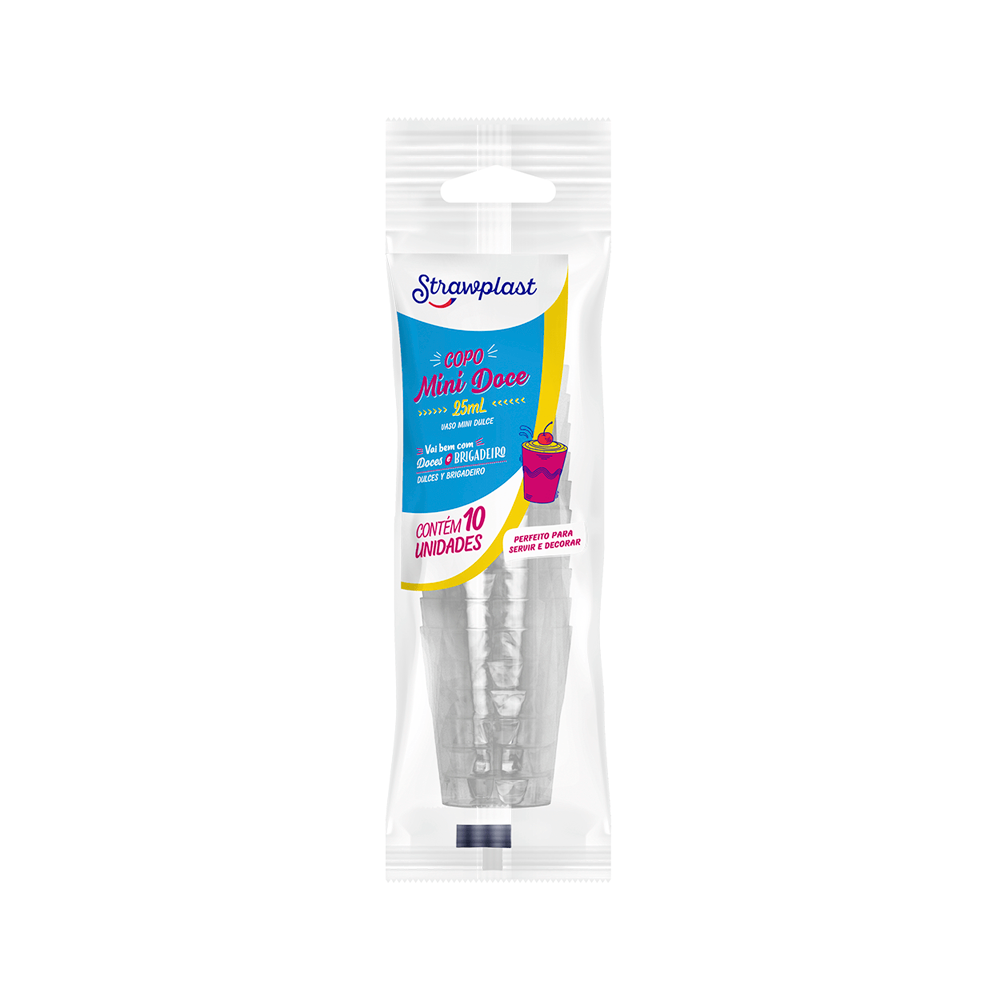 COPO MINI DOCE 25ML CR STRAWPLAST