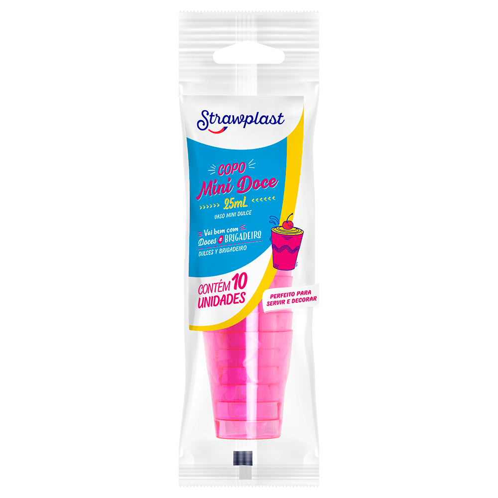 COPO MINI DOCE 25ML NEON RS STRAWPLAST