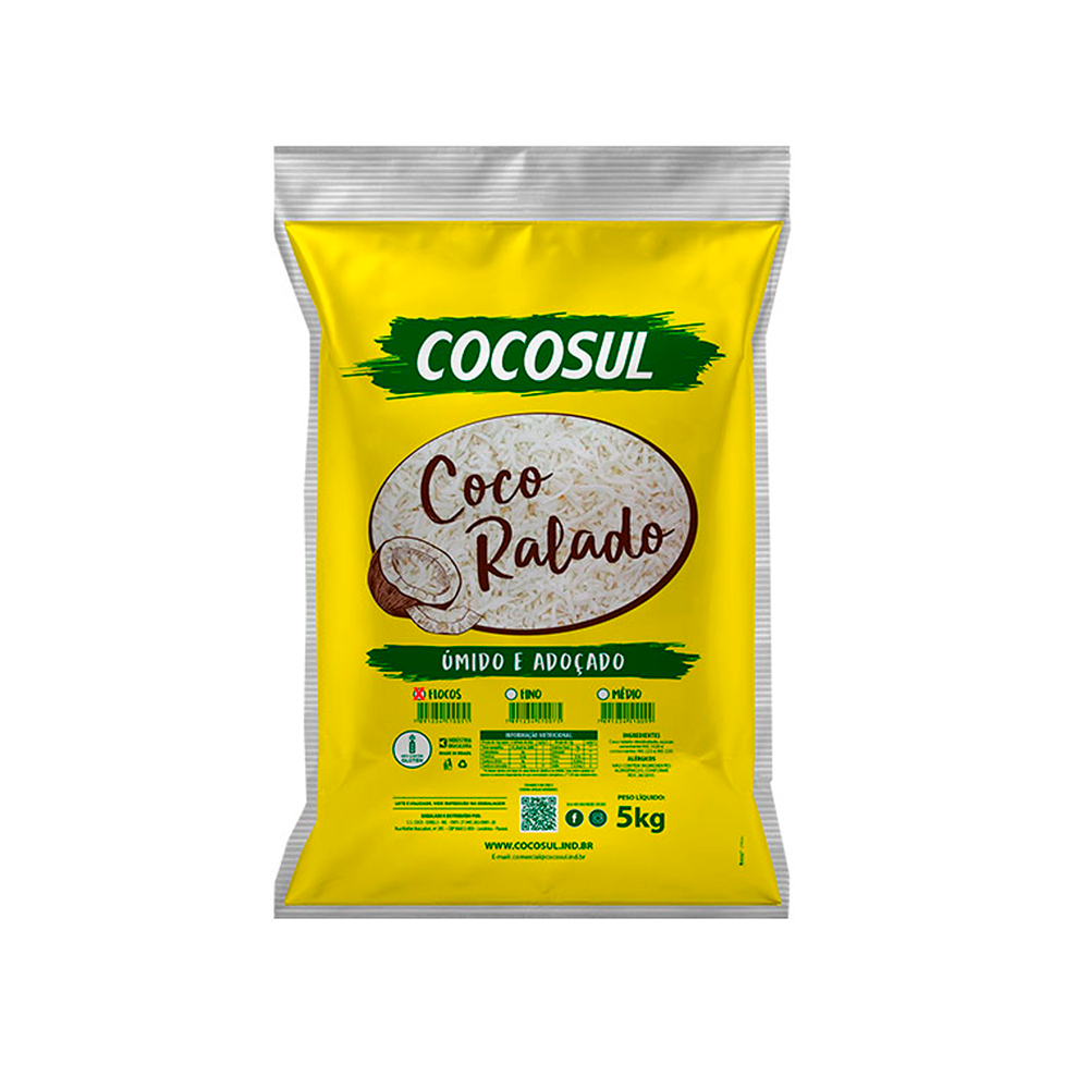 COCO FLOCADO UMIDO KG (FD5KG) COCOSUL