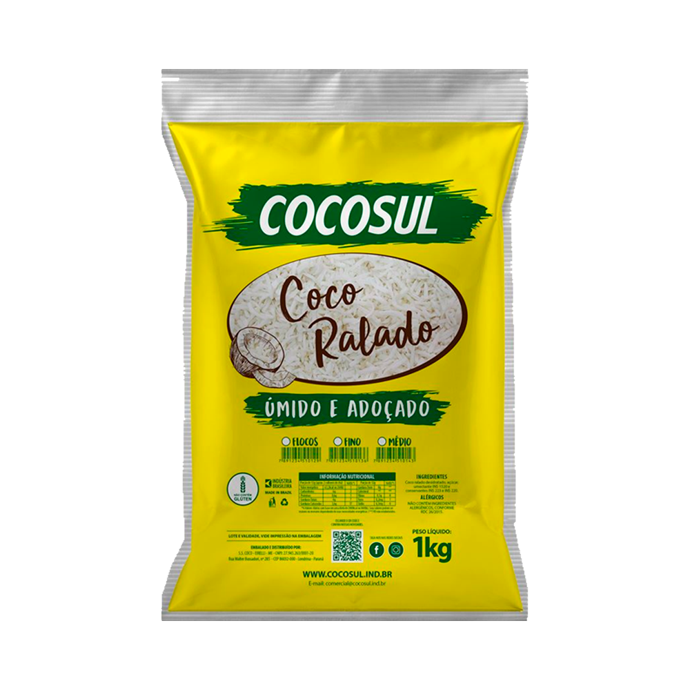 COCO FLOCADO UMIDO 1KG COCOSUL