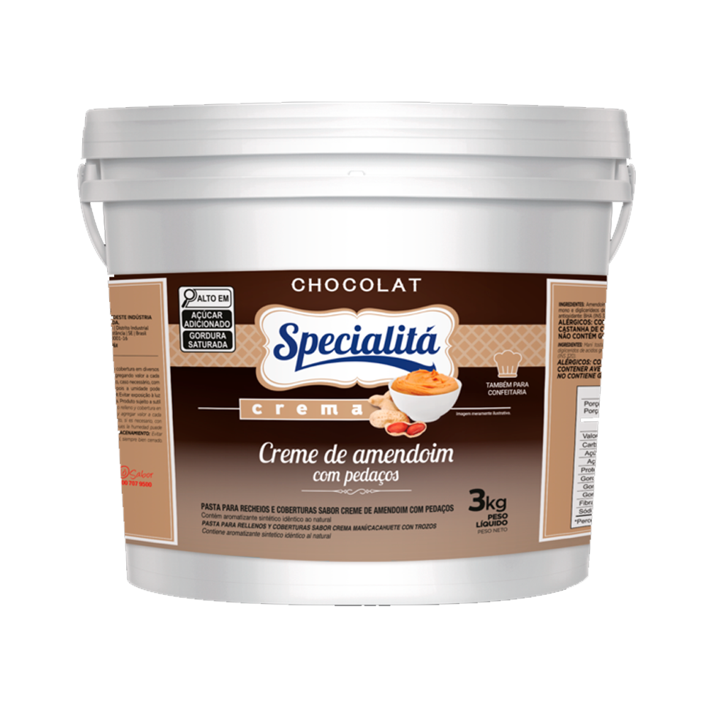CREMA CREME AMENDOIM C/PEDACOS 3KG