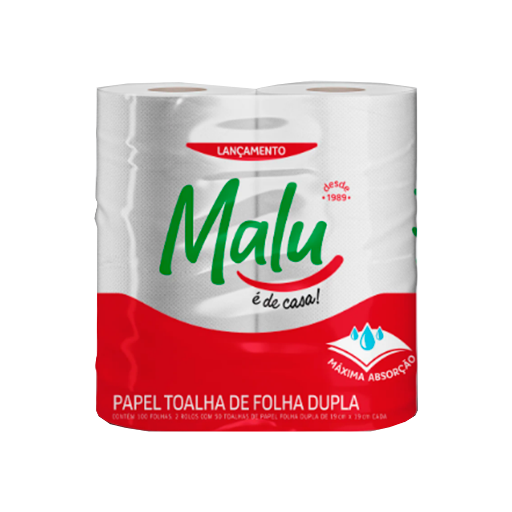 PAPEL TOALHA 19X19CM FOLHA DUP RL MALU