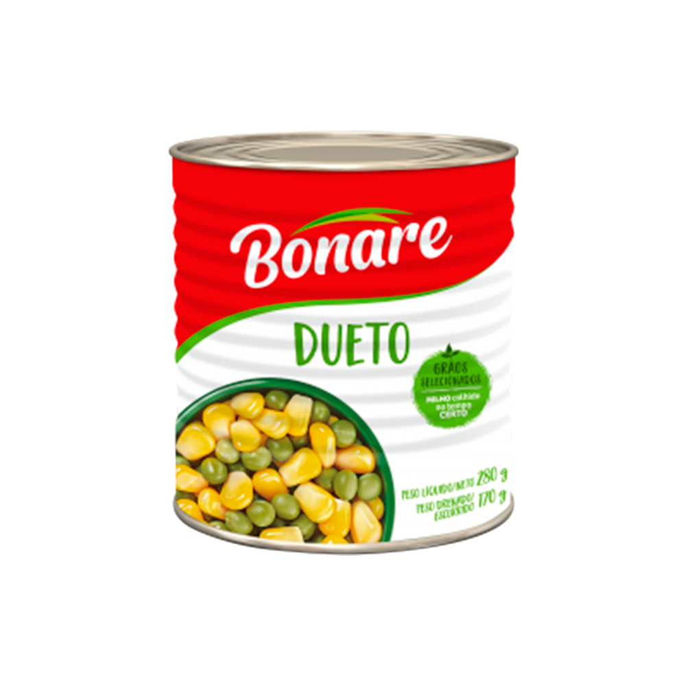 DUETO ERVILHA E MILHO 170G BONARE