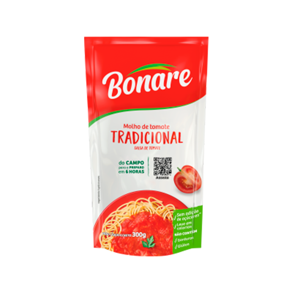 MOLHO TOMATE TRAD SACHE 300G BONARE