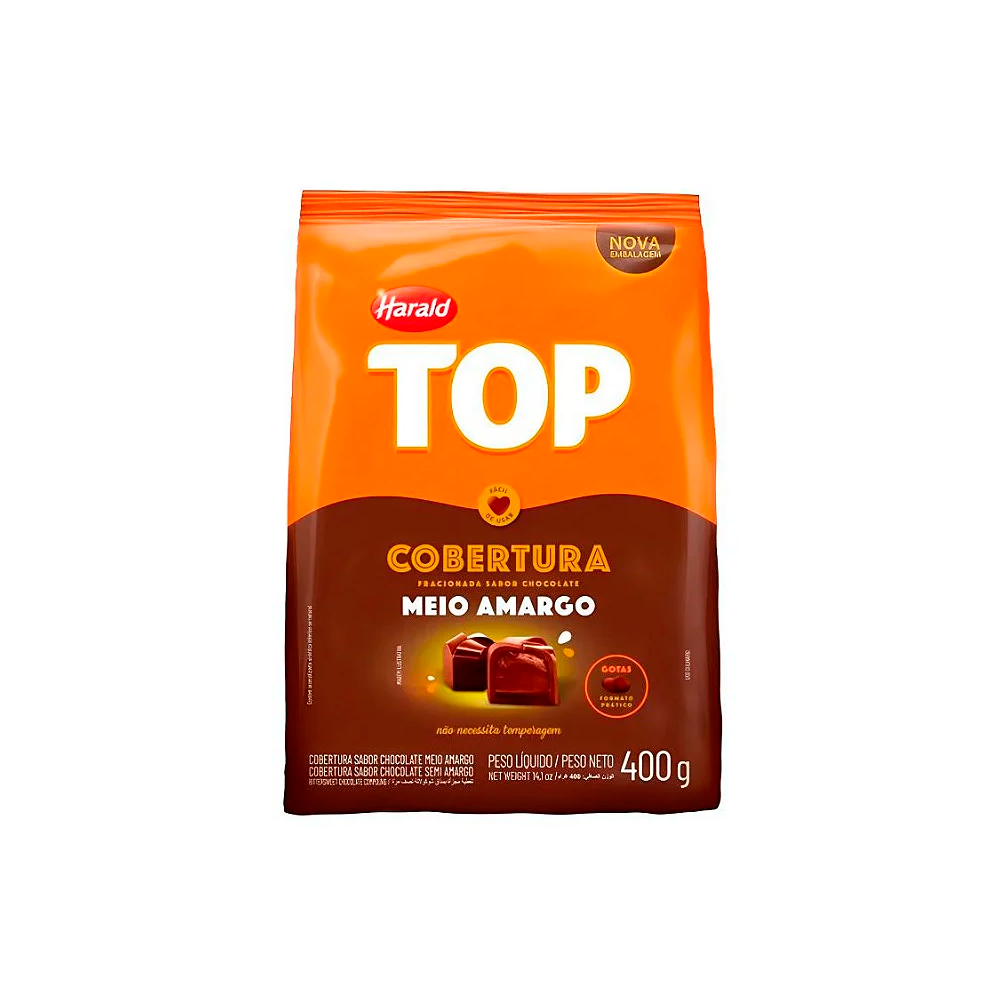 COB 400G GOTAS MEIO AMARGO TOP HARALD