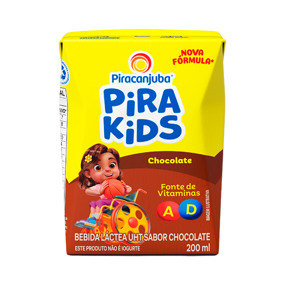 BEB LACTEA CHOC PIRAKIDS 200ML PIRACANJ