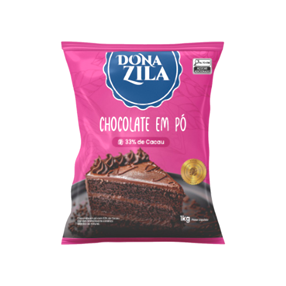 CHOC EM PO 33% 1KG DONA ZILA