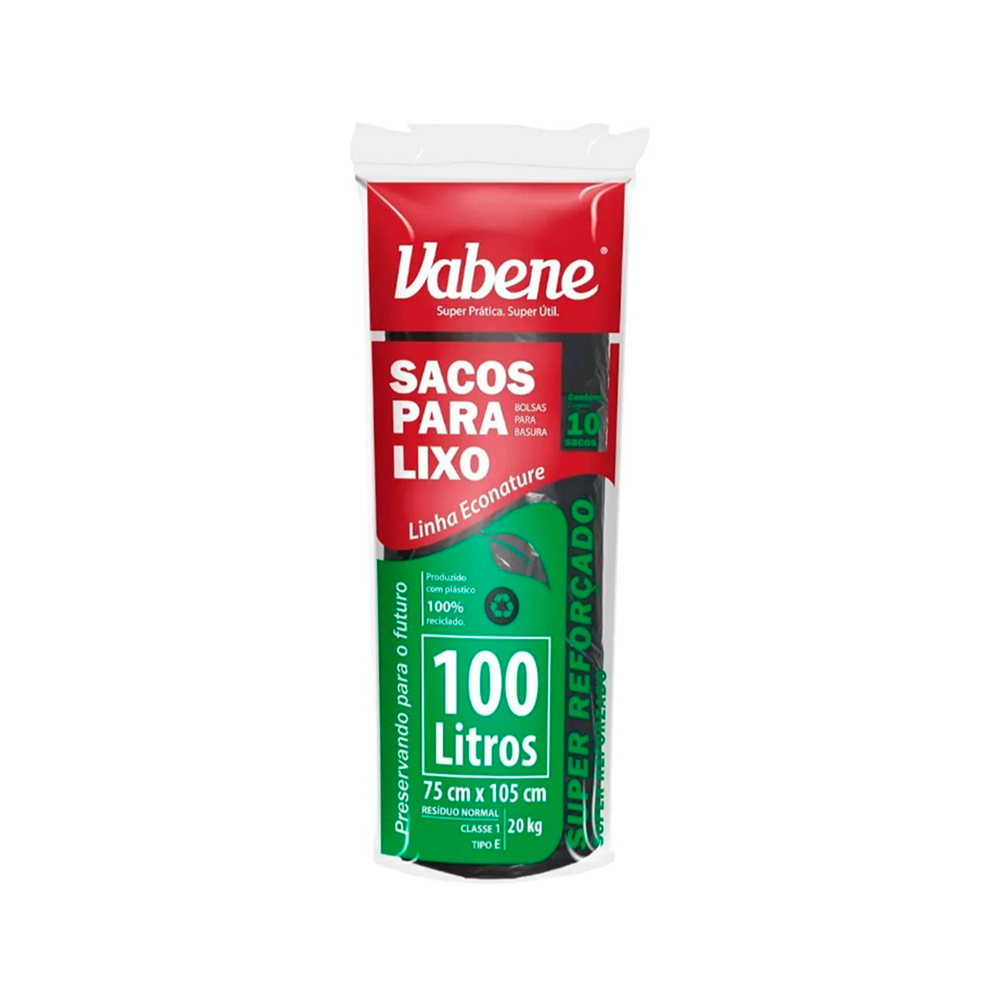 SACO P/LIXO PRETO 100L VABENE