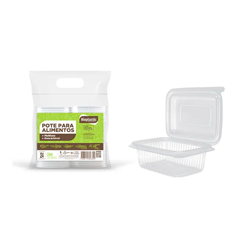 KIT POTE/TAMPA 500ML PP RT ART C/24 RIO