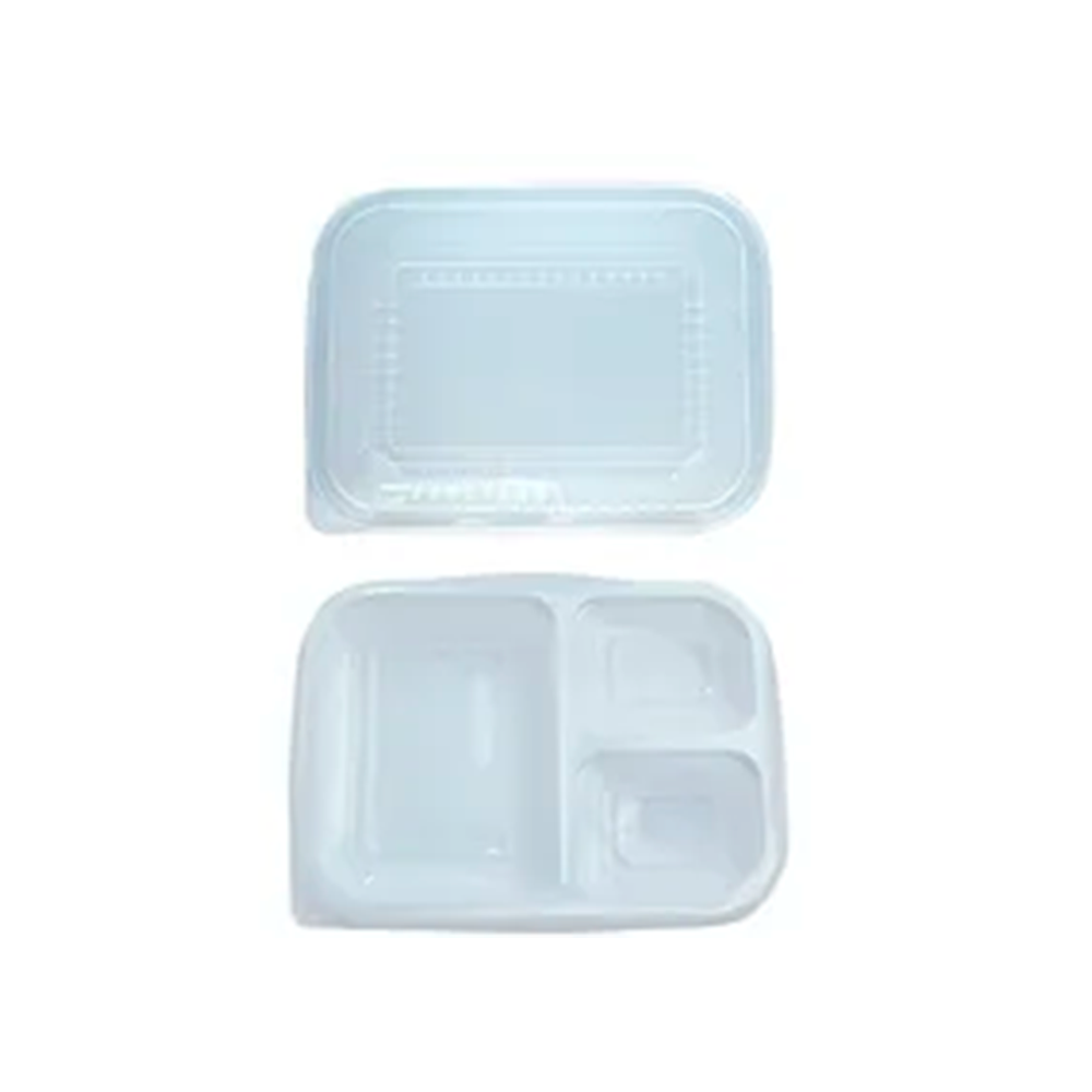 KIT POTE/TAMPA 900ML PP BR 3 DIVIS C/24