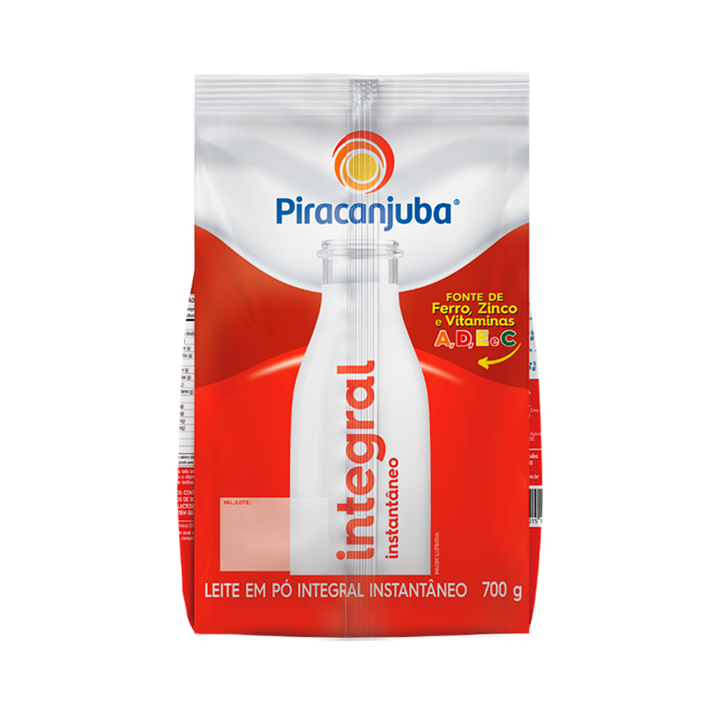 LEITE EM PO INTEGRAL 700G POUCH PIRACANJ