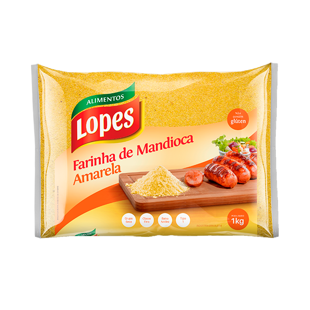 FARINHA MANDIOCA PANIF 1KG LOPES