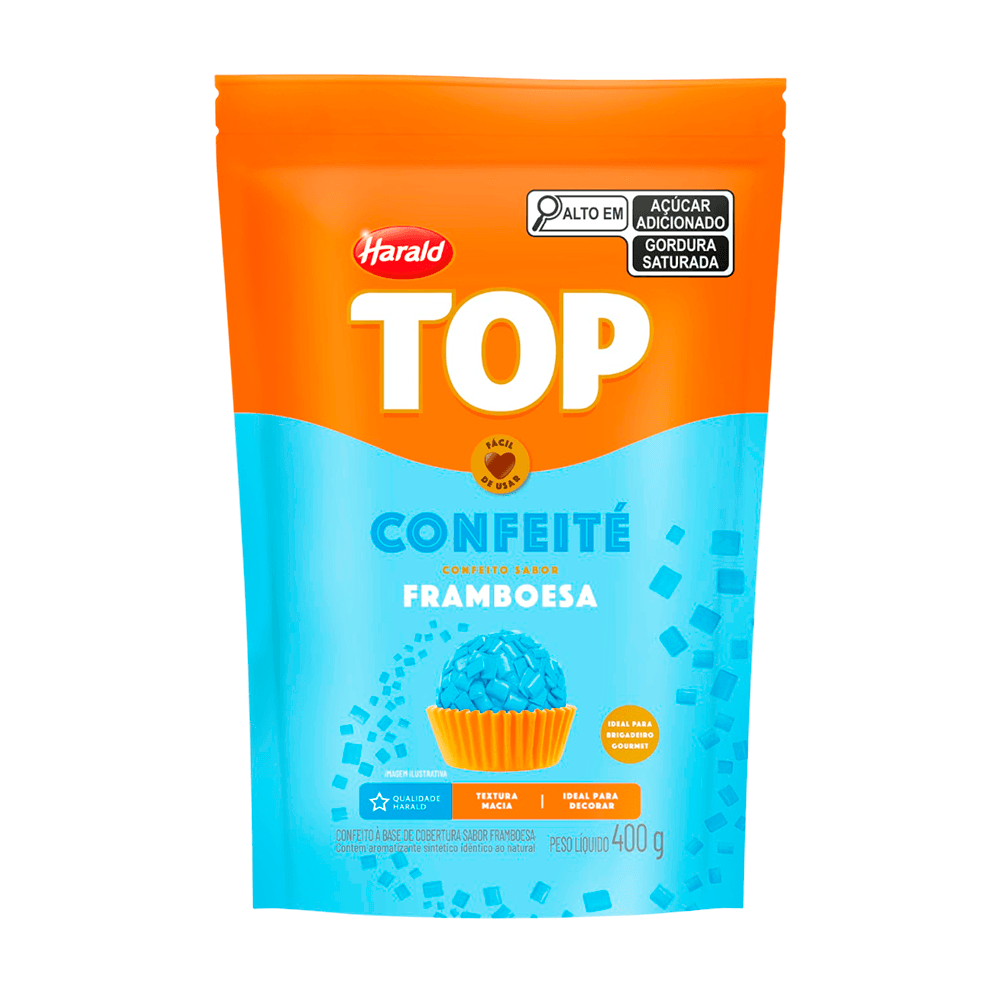 CONFEITE TOP FRAMBOESA 400G HARALD