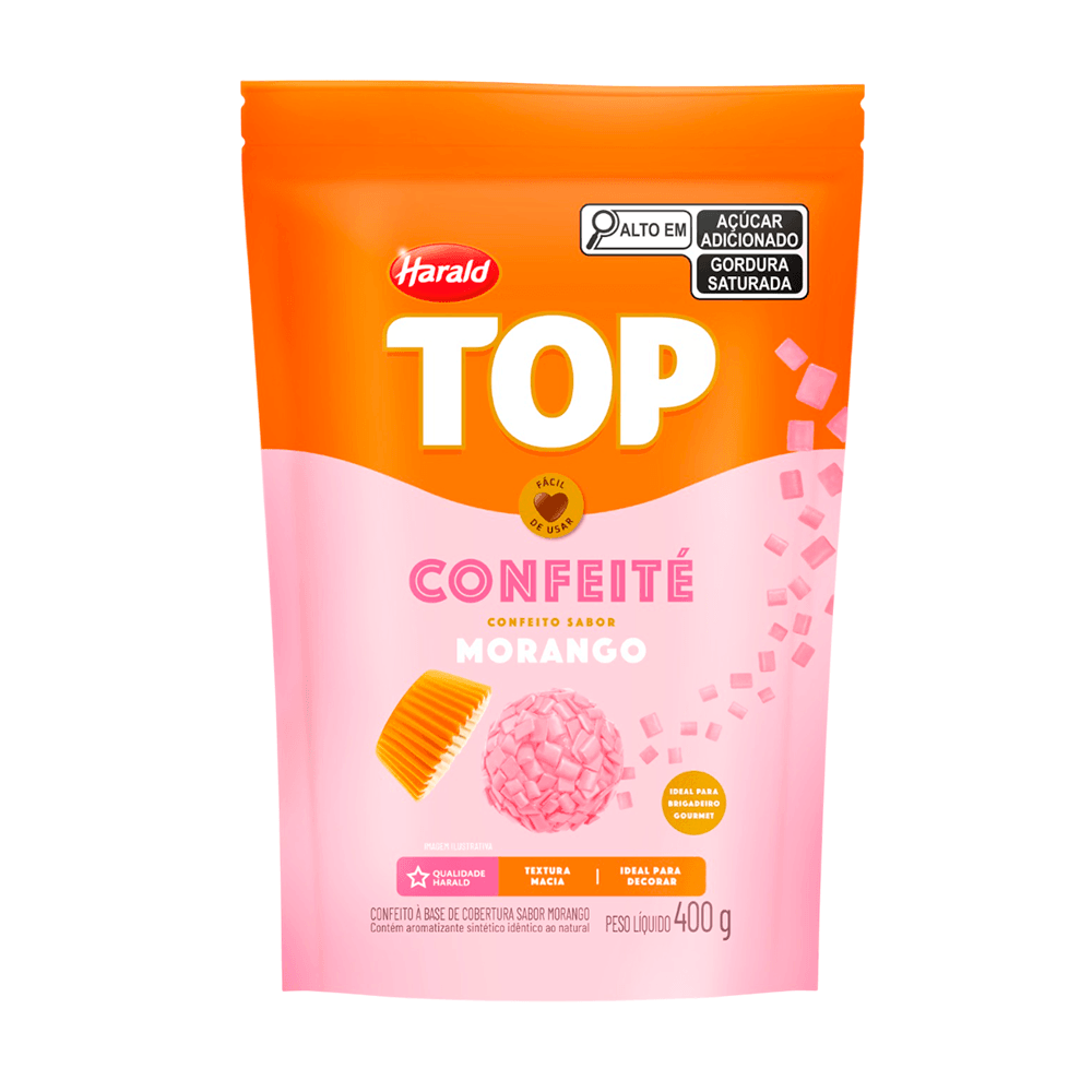 CONFEITE TOP MORANGO 400G HARALD